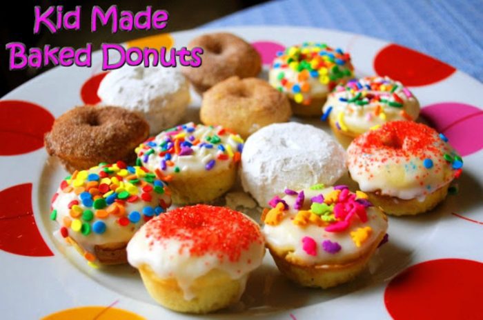 Homemade mini baked donuts