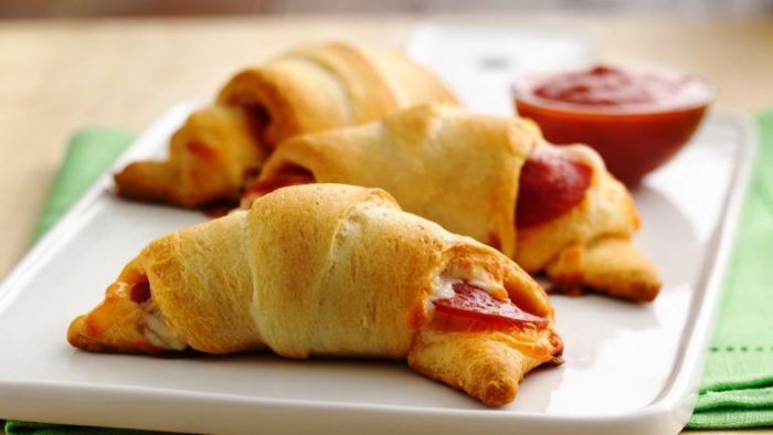 Pepperoni and cheese crescents