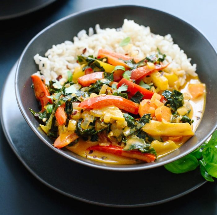 Thai red curry with vegetables