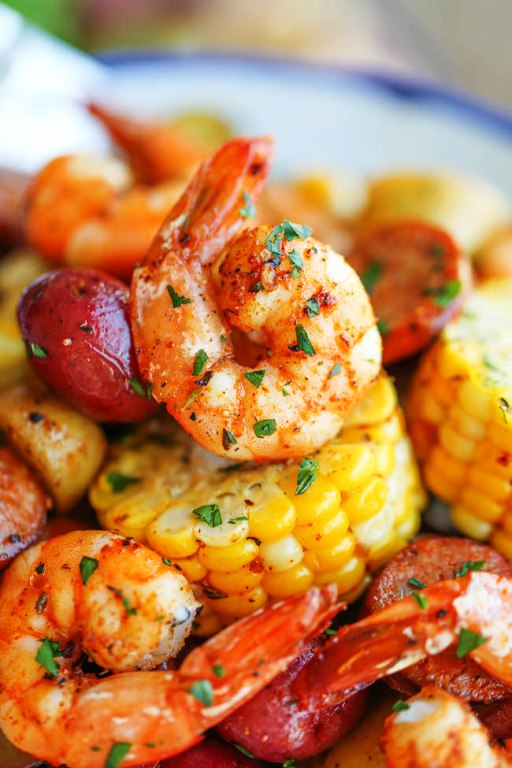 Easy, make-ahead foil packets packed with shrimp, sausage, corn and potatoes. It’s a full meal with zero clean-up!