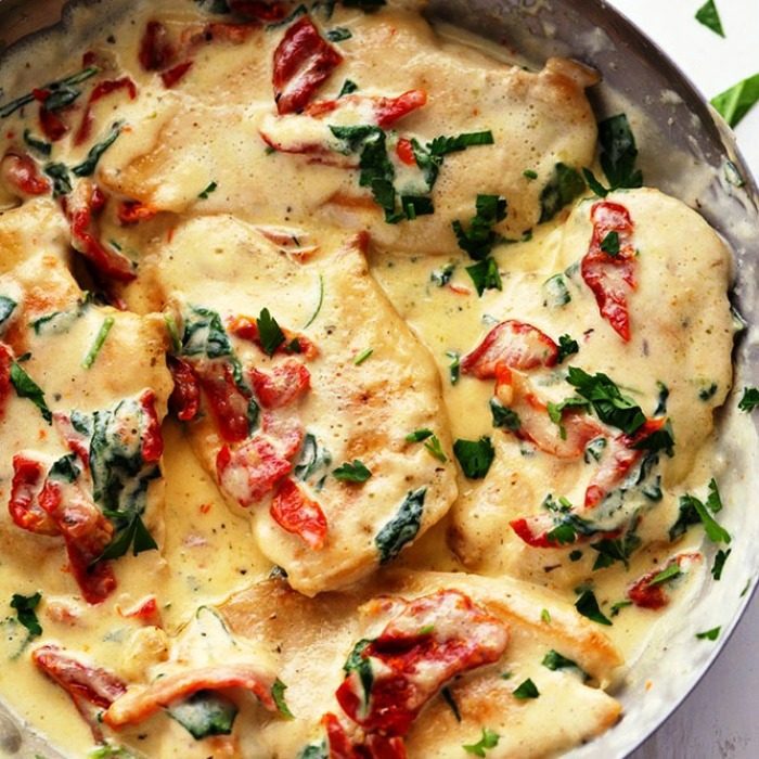 Creamy tuscan garlic chicken