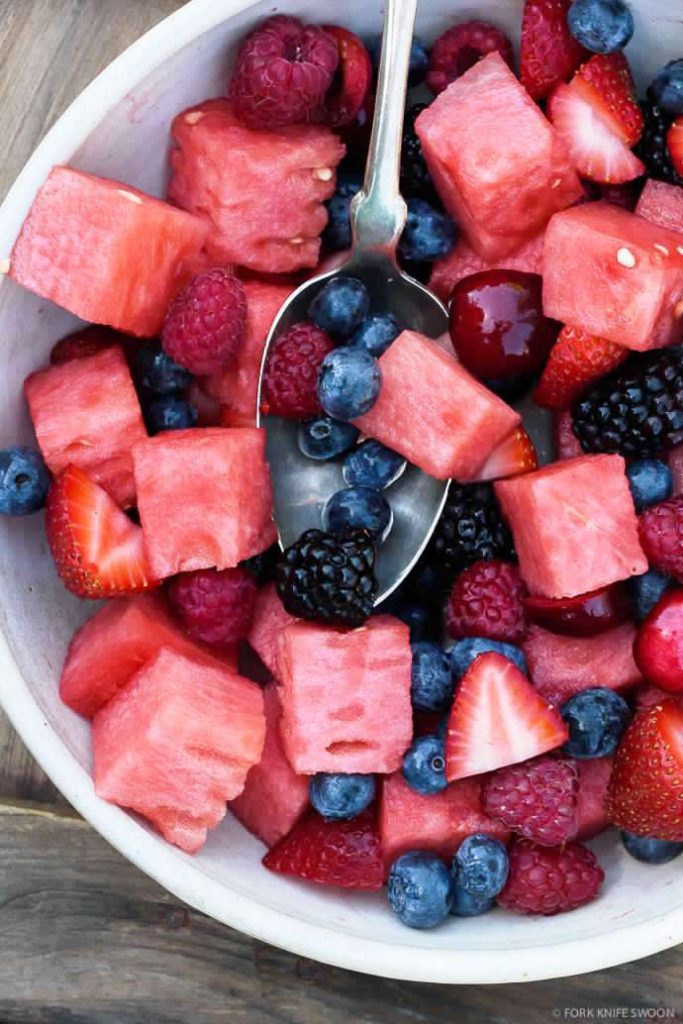 Berry watermelon fruit salad