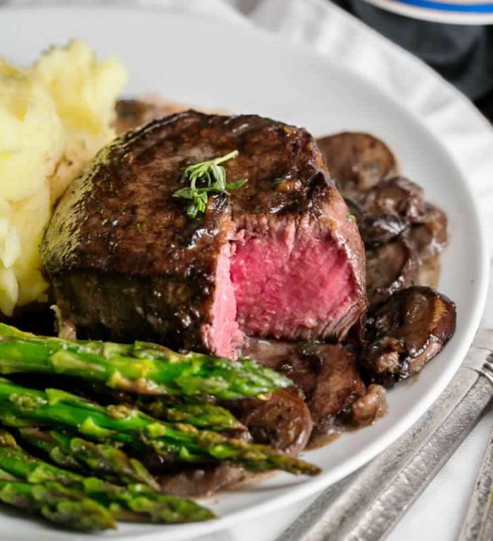 This is a very special filet mignon recipe, but it’s made in one pan and fairly simple to prepare. This is spectacular for any special occasion.