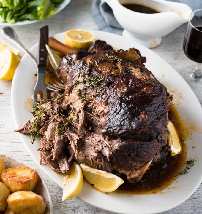 Greek Slow Roasted Leg of Lamb