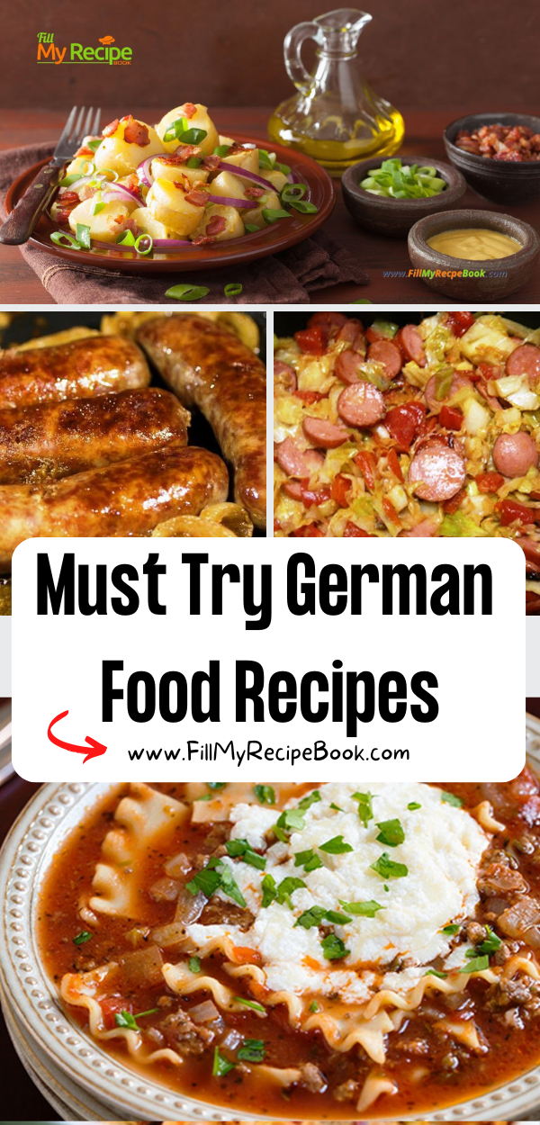 Must try German food recipe ideas to create. Easy to make at home traditional meals for lunch or dinner, casseroles and side dishes for all.