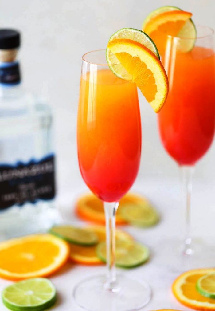 Tequila sunrise mimosa