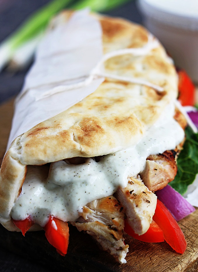 quick greek-style chicken gyros