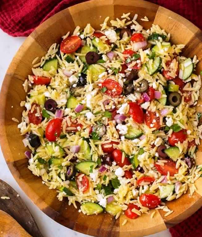 Greek orzo salad