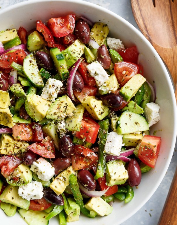 Avocado greek salad