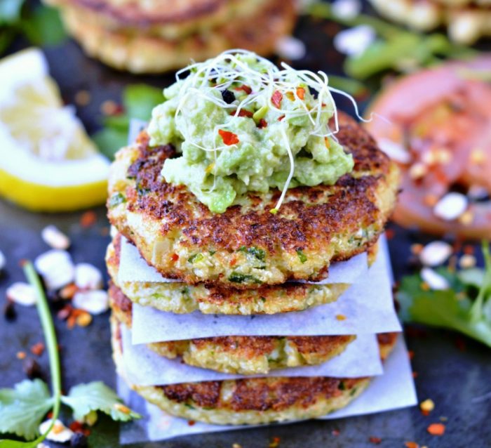 Gluten free cauliflower fritters 