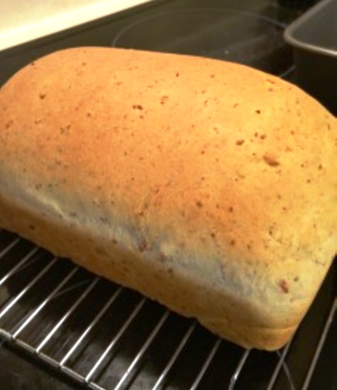 Garlic herb pepperoni bread(bread machine)