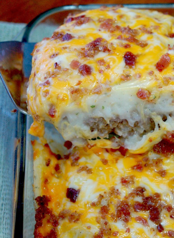 Potato meatloaf casserole