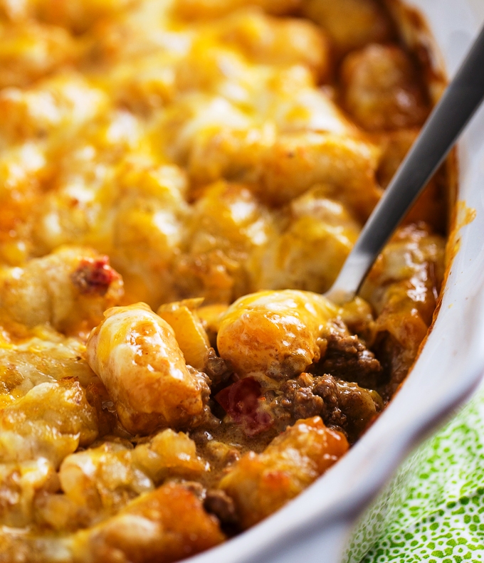 Mexican tater tot casserole