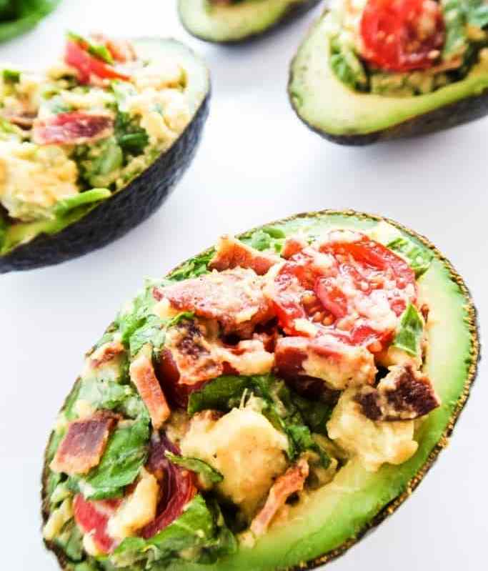 Blt stuffed avocado.