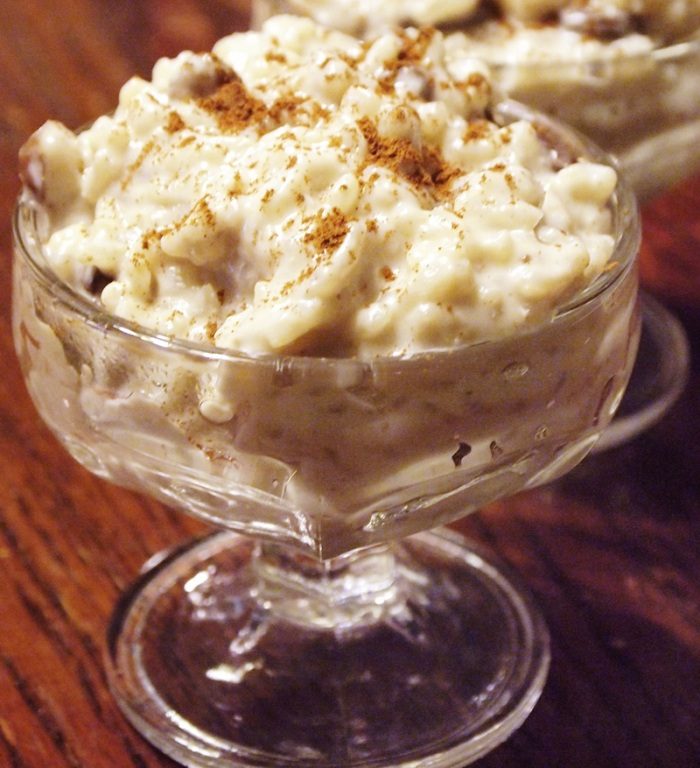 Comforting vegan rice pudding