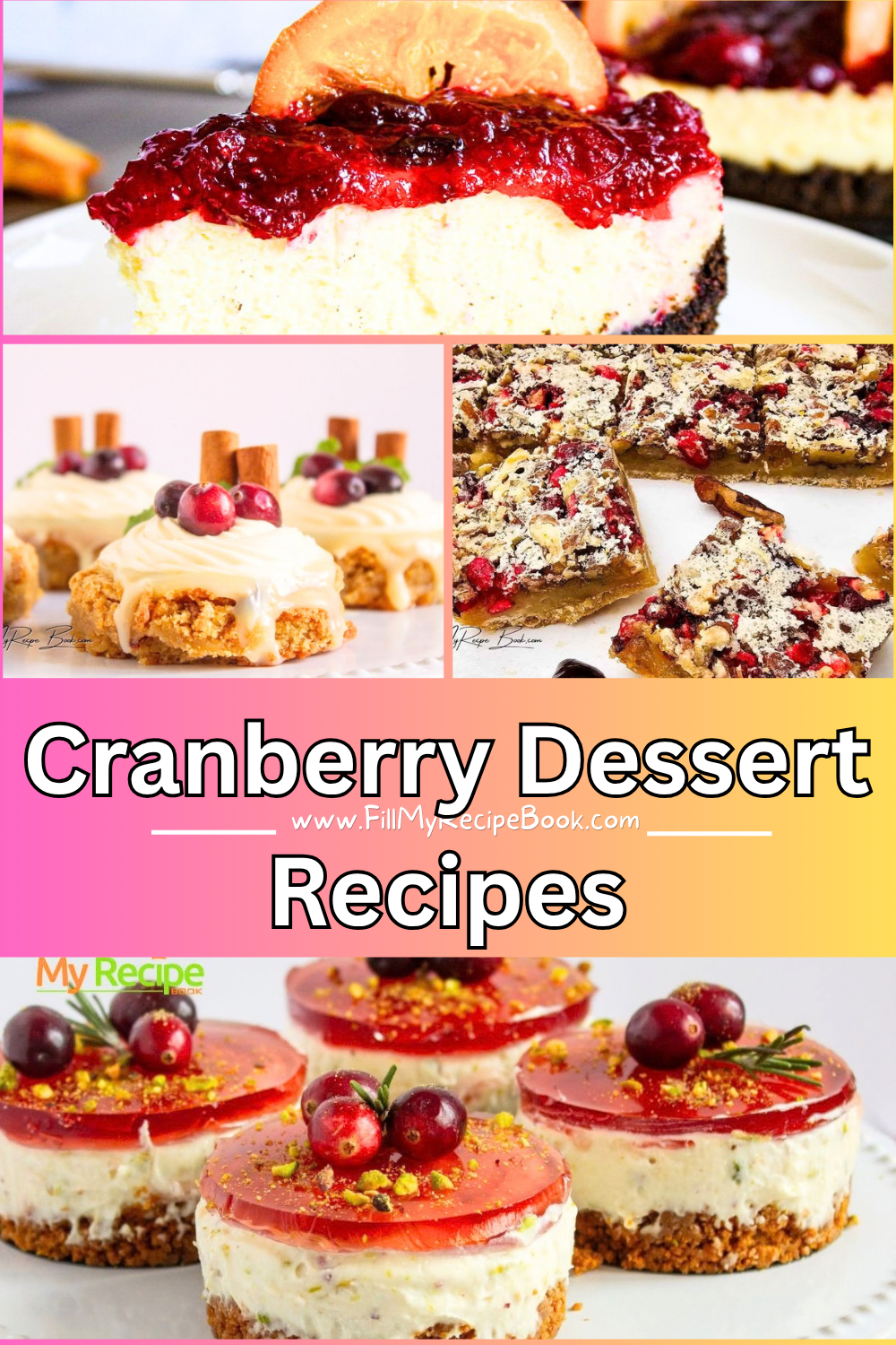 Find delicious cranberry dessert recipes, from simple treats to desserts made with fresh or dried cranberries. Perfect for holidays or any sweet occasion.