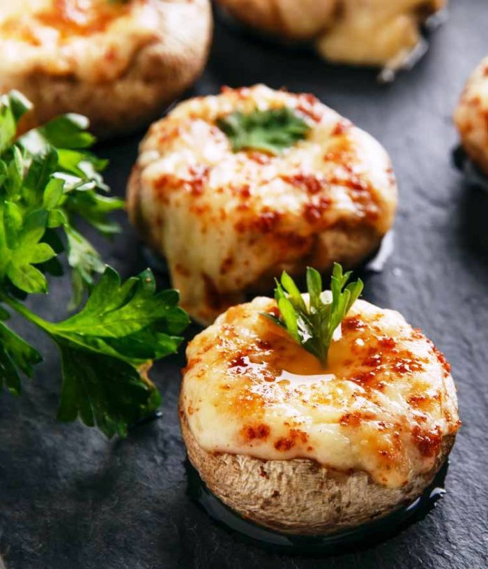 Stuffed mushrooms are delicious and bite size