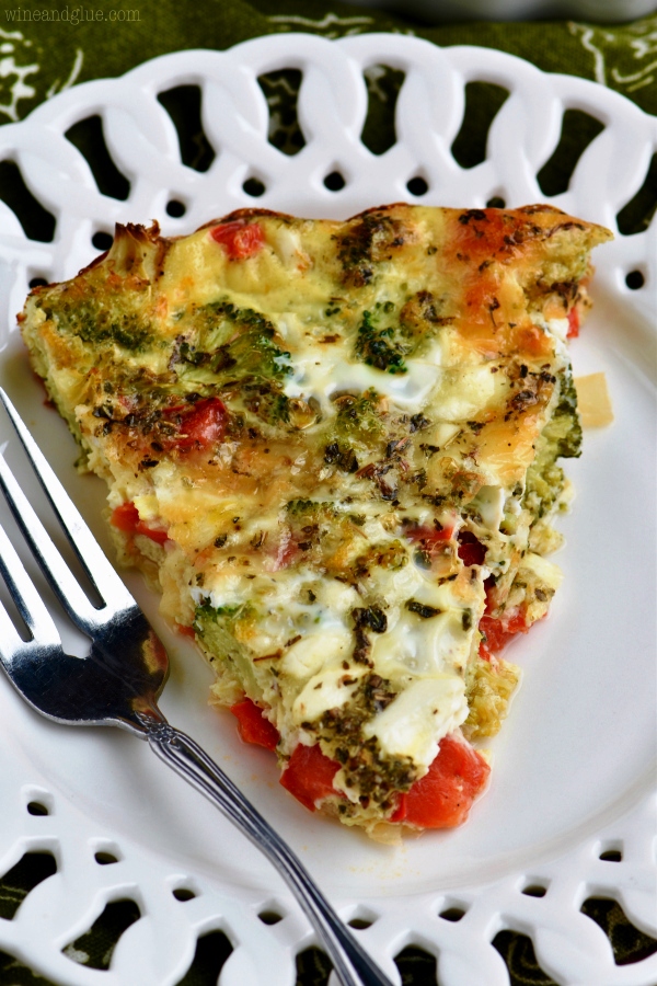 Crustless vegetable quiche