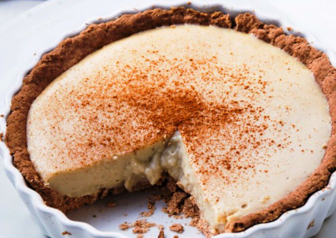 This milk tart's thick consistency is achieved using corn starch or egg whites, however this recipe proves, arrowroot powder works as a viable alternative.