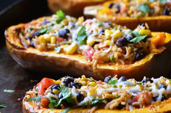 Stuffed butternut squash