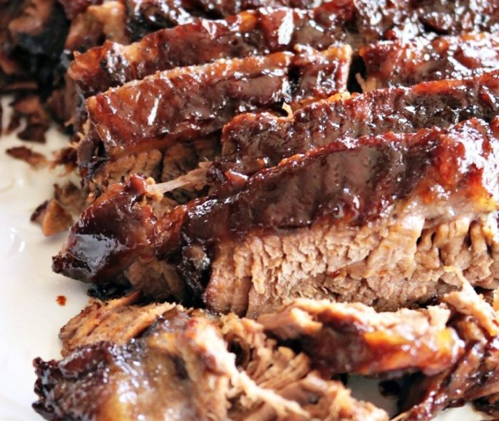 Delicious oven cooked barbecue brisket