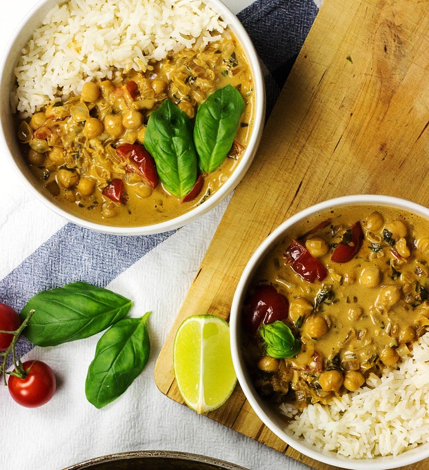 Vegan chickpea curry recipe