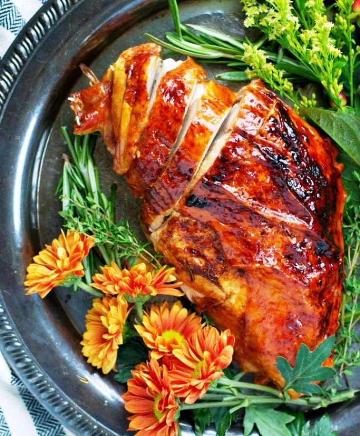 Easy maple glazed roasted turkey breast