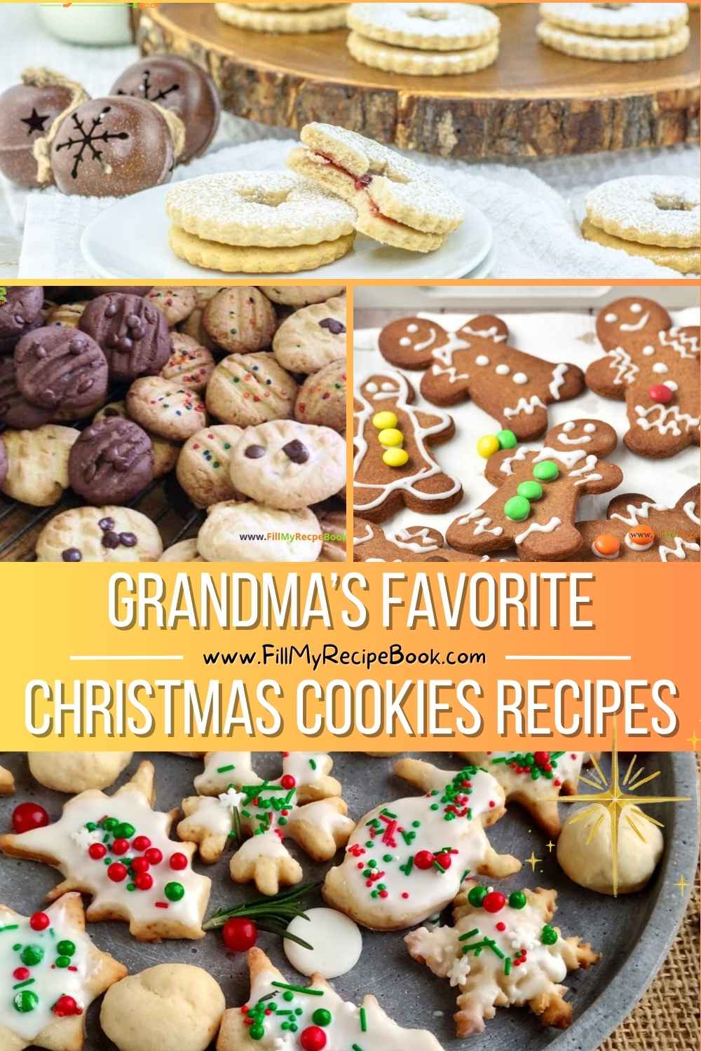 Grandma’s favorite Christmas cookie recipes made from scratch. Simple, homemade ideas for beautifully decorated holiday cookies and biscuits.