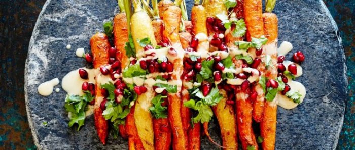 Roasted-carrots-with-tahini-and-pomegranate