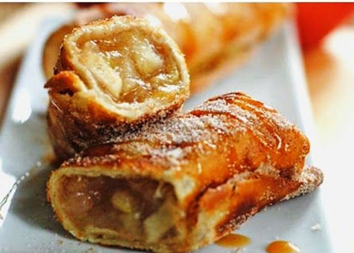 Cinnamon apple chimichangas