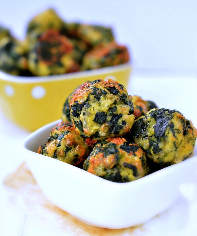 Cute spinach balls appetizer