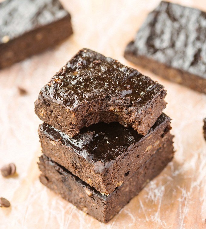 Three ingredient flourless brownies