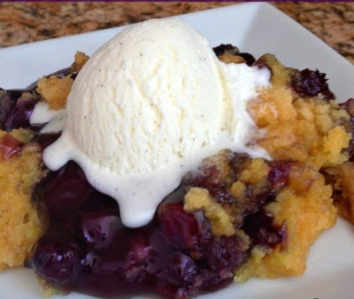  ingredient blueberry cobbler slow cooker recipe