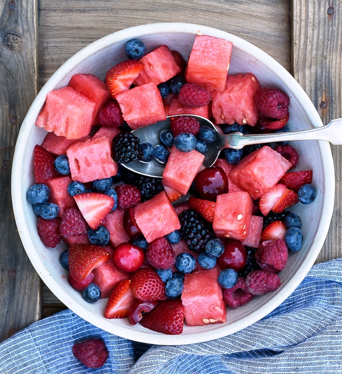 Berry watermelon fruit salad