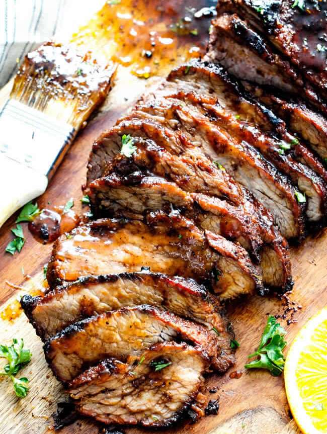 Crazy juicy, tender grilled cajun steak with apricot and orange juice