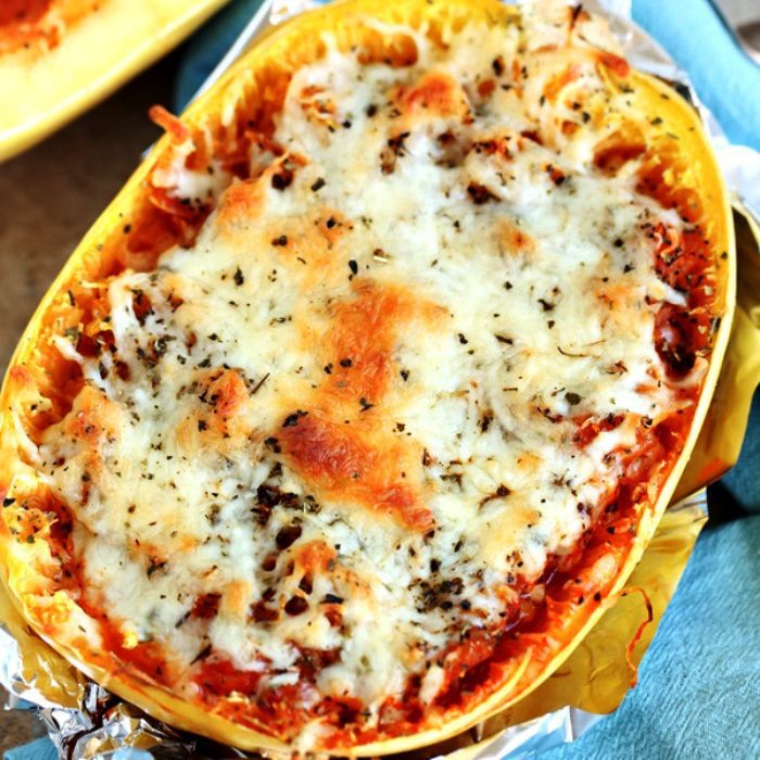 This easy Twice-Baked Spaghetti Squash recipe is a simple dinner idea that only needs 3-ingredients, is meatless, gluten-free, and frugal.