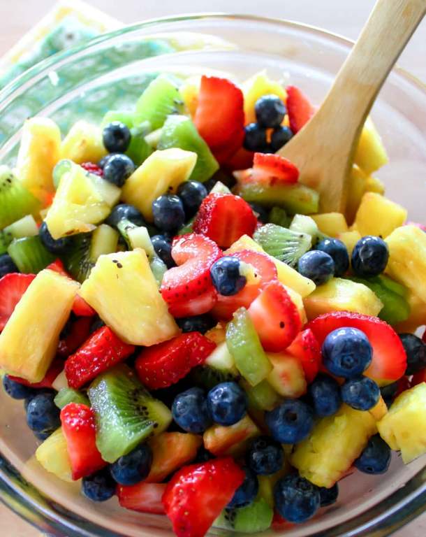 Honey lime fruit salad