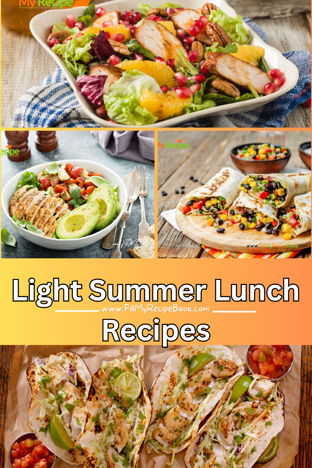 Light Summer Lunch Recipes for those summer days. Homemade healthy easy ideas for meals for family crowd that kids will enjoy.