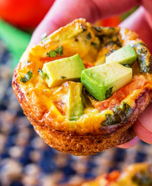 Southwestern avocado egg muffins 