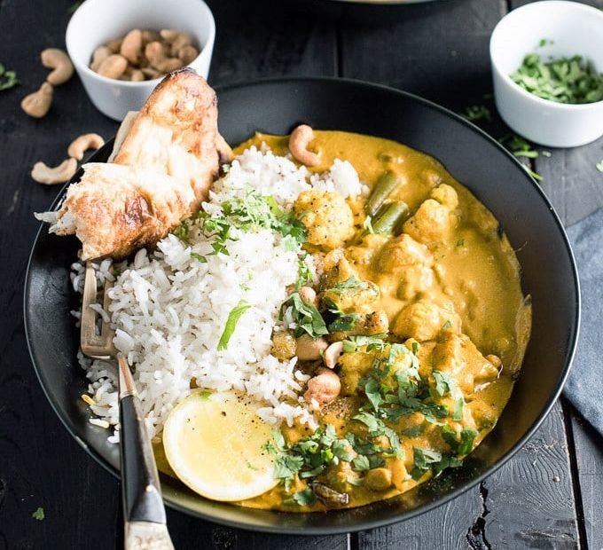 Creamy coconut vegetarian korma recipe