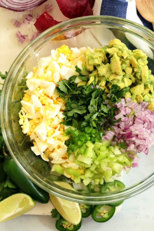 Mexican style avocado egg salad