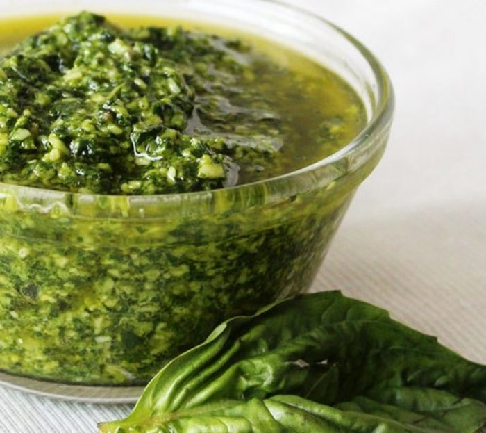 Fresh basil pesto