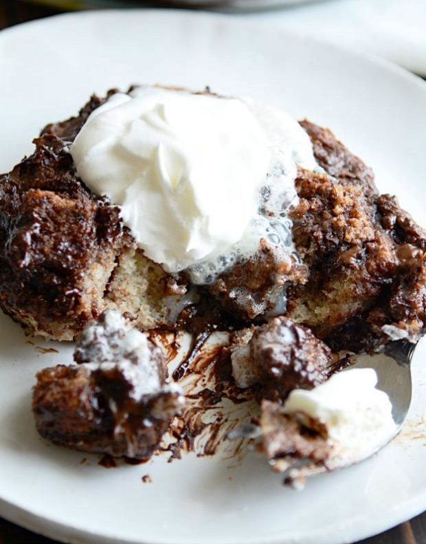 Chocolate bread pudding