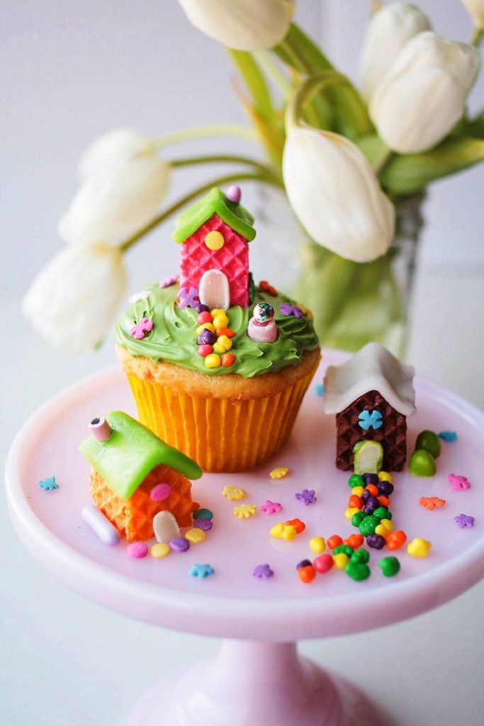 Fairy house cupcakes