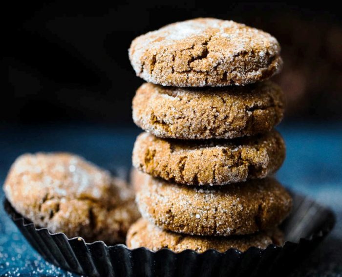 Soft paleo ginger molasses cookies that taste like the holiday time favorite you know and love. These grain free treats could just be healthy enough to enjoy for breakfast!