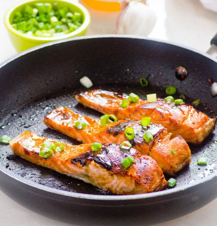 Caramelized sweet and sticky Honey Garlic Salmon is the best salmon recipe for busy weeknights.
