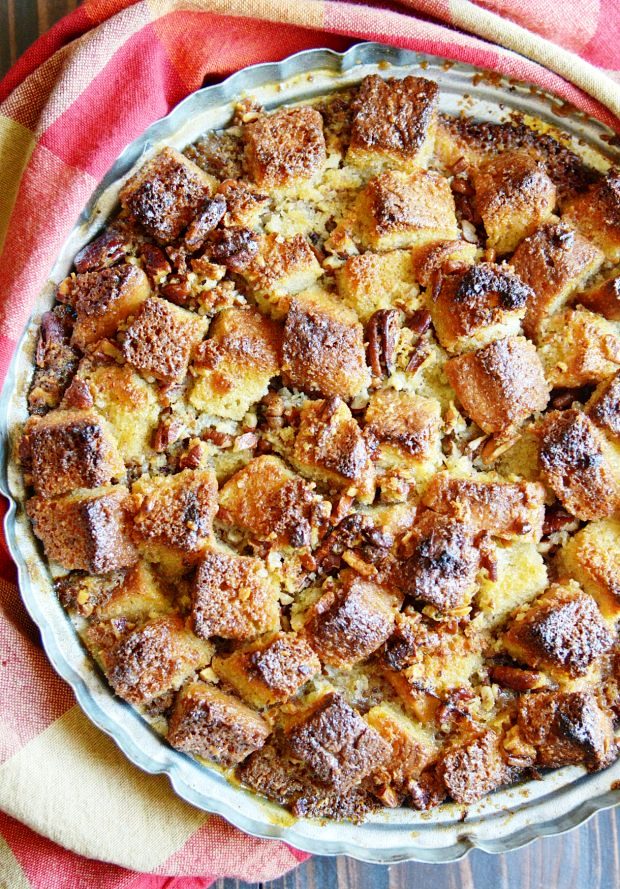 Pecan pie bread pudding