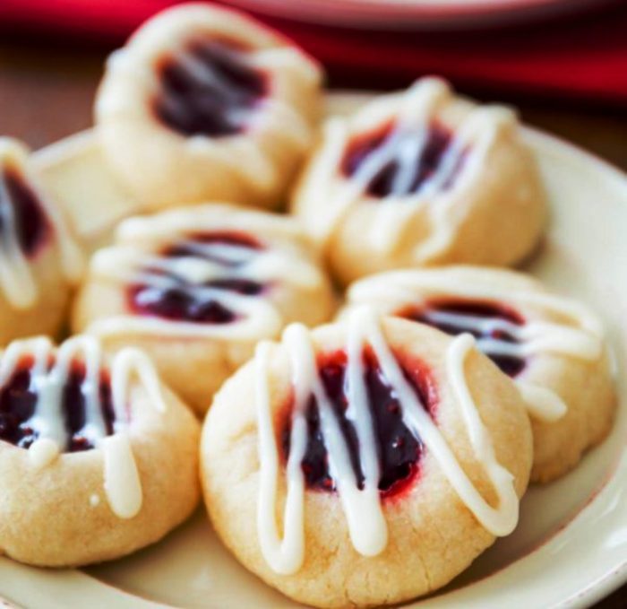 Raspberry-almond-thumbprint-cookies