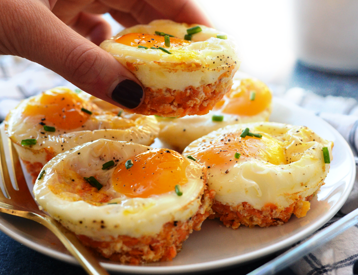 Sweet potato hash egg cups