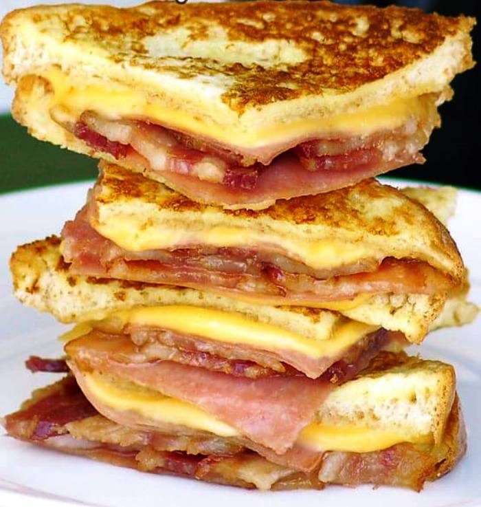 Easy bacon monte cristo finger sandwiches